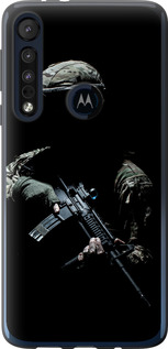 Чехол на Motorola One Macro Защитник v3 5226u-1812 (Зеленый)
