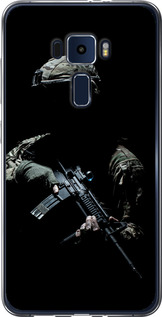 Чехол на Asus Zenfone 3 ZE552KL Защитник v3 5226u-448 (Зеленый)