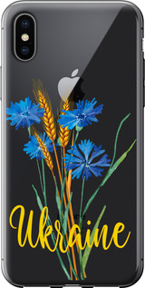 Чехол на iPhone X Ukraine v2 5445t-1050 (Желтый)