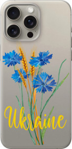 Чехол на iPhone 15 Pro Max Ukraine v2 5445u-3098 (Желтый)