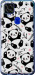 Чехол на ZTE Blade V2020 Панды 4318u-2529 (Белый)