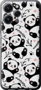 Чехол на Xiaomi Redmi 12 Панды 4318u-3114 (Белый)