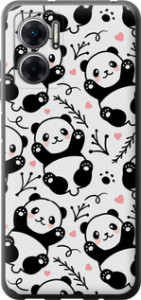 Чехол на Xiaomi Redmi Note 11E Панды 4318u-2634 (Белый)