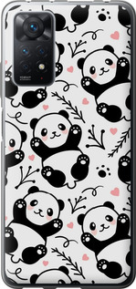 Чехол на Xiaomi Redmi Note 12 Pro Панды 4318u-3019 (Белый)