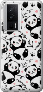 Чехол на Xiaomi Redmi K60 Панды 4318u-2973 (Белый) для Xiaomi Redmi K60 Pro