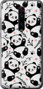 Чехол на Xiaomi Redmi K20 Панды 4318u-1817 (Белый) для Xiaomi Redmi K20
