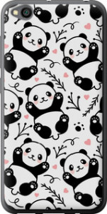 Чохол на Xiaomi Redmi Go Панди 4318u-1667 (Білий)
