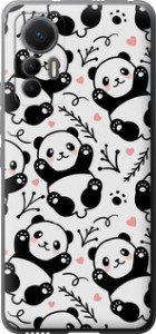 Чехол на Xiaomi 12 Lite Панды 4318u-2579 (Белый)