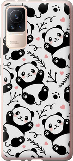 Чехол на Xiaomi Civi Панды 4318u-2491 (Белый)