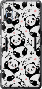 Чохол на Xiaomi Poco F4 GT Панди 4318u-2958 (Білий)