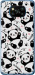 Чехол на Xiaomi Poco X3 Панды 4318t-2073 (Белый)