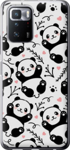 Чехол на Xiaomi Poco X3 GT Панды 4318u-2511 (Белый)