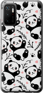 Чохол на Xiaomi Poco M3 Pro Панди 4318u-2369 (Білий)