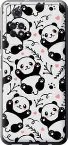 Чехол на Xiaomi Poco M4 Pro Панды 4318u-2592 (Белый)