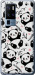 Чехол на Vivo X50 Pro Plus Панды 4318u-2056 (Белый)