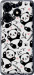 Чехол на Tecno Spark 10 Pro Панды 4318u-3022 (Белый)