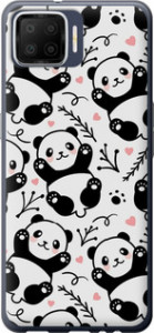Чехол на Oppo A73 Панды 4318u-1379 (Белый)
