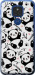 Чехол на Motorola E7 Plus Панды 4318u-2107 (Белый)