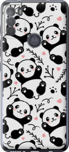 Чехол на Motorola G50 Панды 4318u-2354 (Белый)