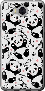 Чохол на Huawei Y5 2017 Панди 4318u-992 (Білий)