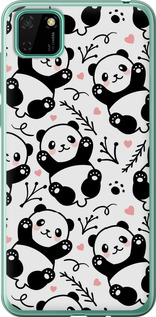 Чехол на Huawei Y5p Панды 4318t-1936 (Белый)