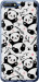Чехол на Huawei Y6 2018 Панды 4318t-1637 (Белый)
