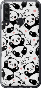 Чехол на Huawei Y6p Панды 4318t-1952 (Белый)