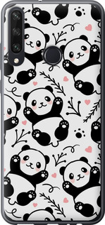 Чехол на Huawei Y6p Панды 4318u-1952 (Белый)