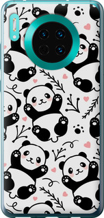Чехол на Huawei Mate 30 Панди 4318u-1773 (Білий)