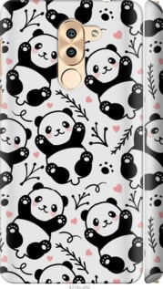 Чехол на Huawei Honor 6X Панды 4318m-460 (Белый)