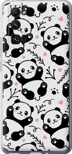 Чехол на Huawei Honor 30 Pro Панди 4318u-1920 (Білий)