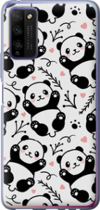 Чехол на Huawei Honor 30 Lite Панды 4318u-2074 (Белый)