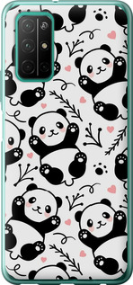 Чехол на Huawei Honor 30S Панди 4318u-1897 (Білий)
