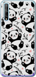 Чехол на Huawei P Smart S Панды 4318u-1813 (Белый)