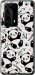Чохол на Huawei P40 Pro Plus Панди 4318u-1917 (Білий)