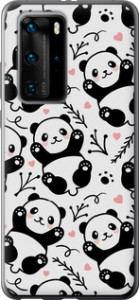 Чохол на Huawei P40 Pro Панди 4318t-1839 (Білий)