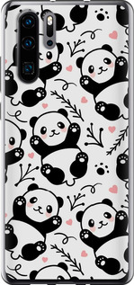 Чохол на Huawei P30 Pro Панди 4318t-1621 (Білий)