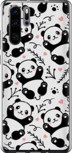 Чохол на Huawei P30 Pro Панди 4318t-1621 (Білий)