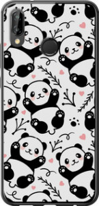 Чохол на Huawei P20 Lite Панди 4318t-1410 (Білий)