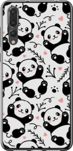 Чохол на Huawei P20 Pro Панди 4318t-1470 (Білий)