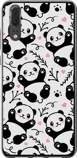 Чехол на Huawei P20 Панды 4318u-1396 (Белый)