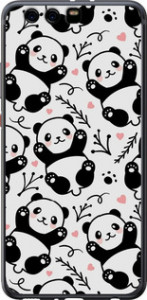 Чехол на Huawei P10 Plus Панды 4318u-963 (Белый)