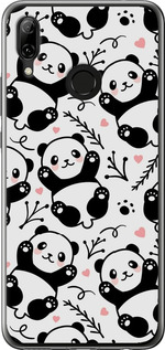 Чехол на Huawei Nova 3 Панды 4318u-1535 (Белый)