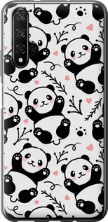 Чехол на Huawei Nova 5T Панды 4318u-1833 (Белый)