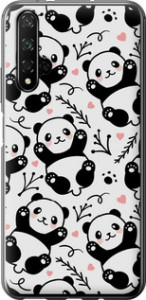 Чохол на Huawei Nova 5T Панди 4318u-1833 (Білий)
