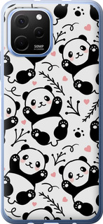 Чехол на Huawei Nova Y61 Панды 4318u-2983 (Белый)