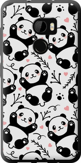 Чехол на HTC One X10 Панды 4318u-995 (Белый)