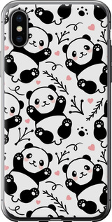 Чохол на iPhone X Панди 4318t-1050 (Білий)