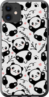 Чехол на iPhone 11 Панды 4318u-1722 (Белый)