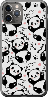 Чехол на iPhone 11 Pro Панды 4318u-1788 (Белый)